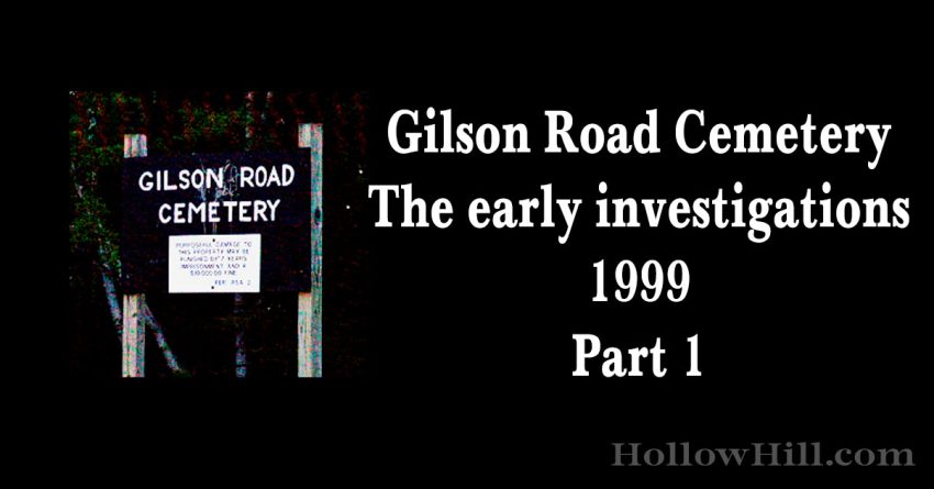 Gilson Road Cemetery - the early investigations 1999 - part 1