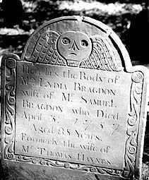 Lydia Bragdon's decorative headstone