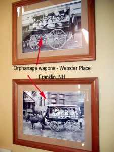 Photos of the orphan wagons from past Franklin, NH parades.