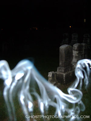 Ghostly figures in Portsmouth, NH cemetery