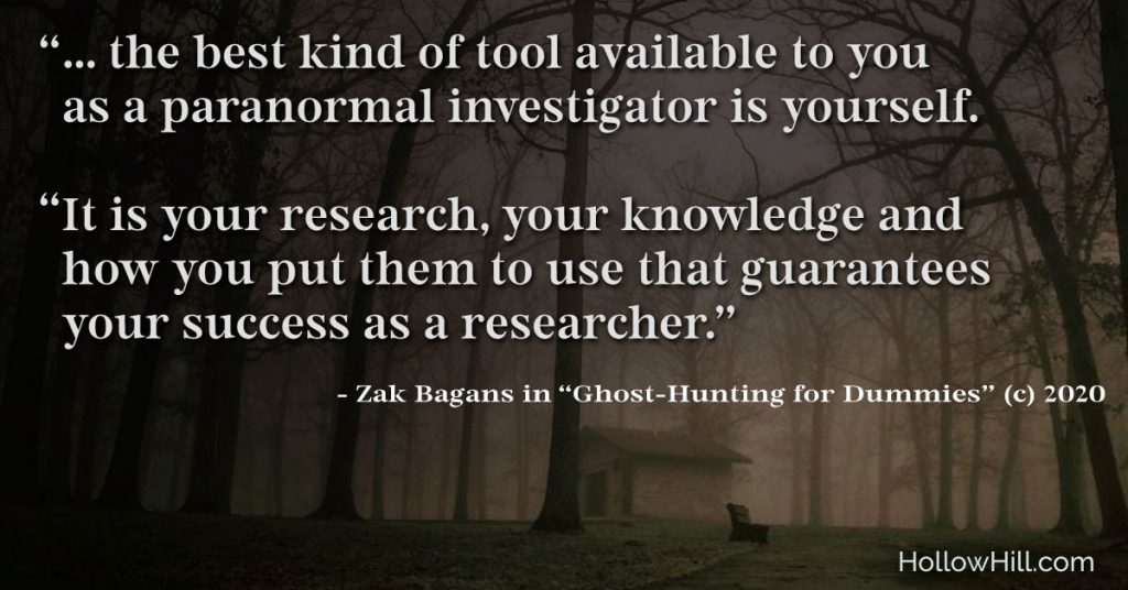 The best ghost hunting tools - Zak Bagans quote
