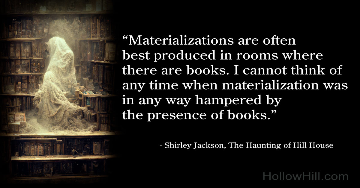 Shirley Jackson talks about ghosts and books.